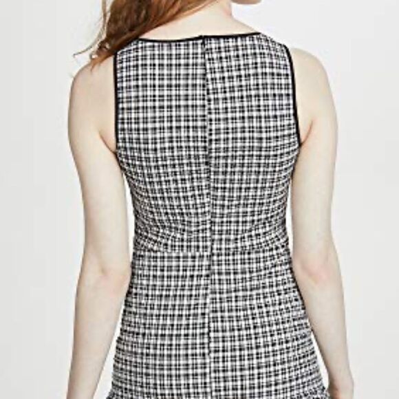Parker Dress"Yael"Black White Seersucker Flirty Ruffle Mini Dress Nwot S… - Picture 9 of 9